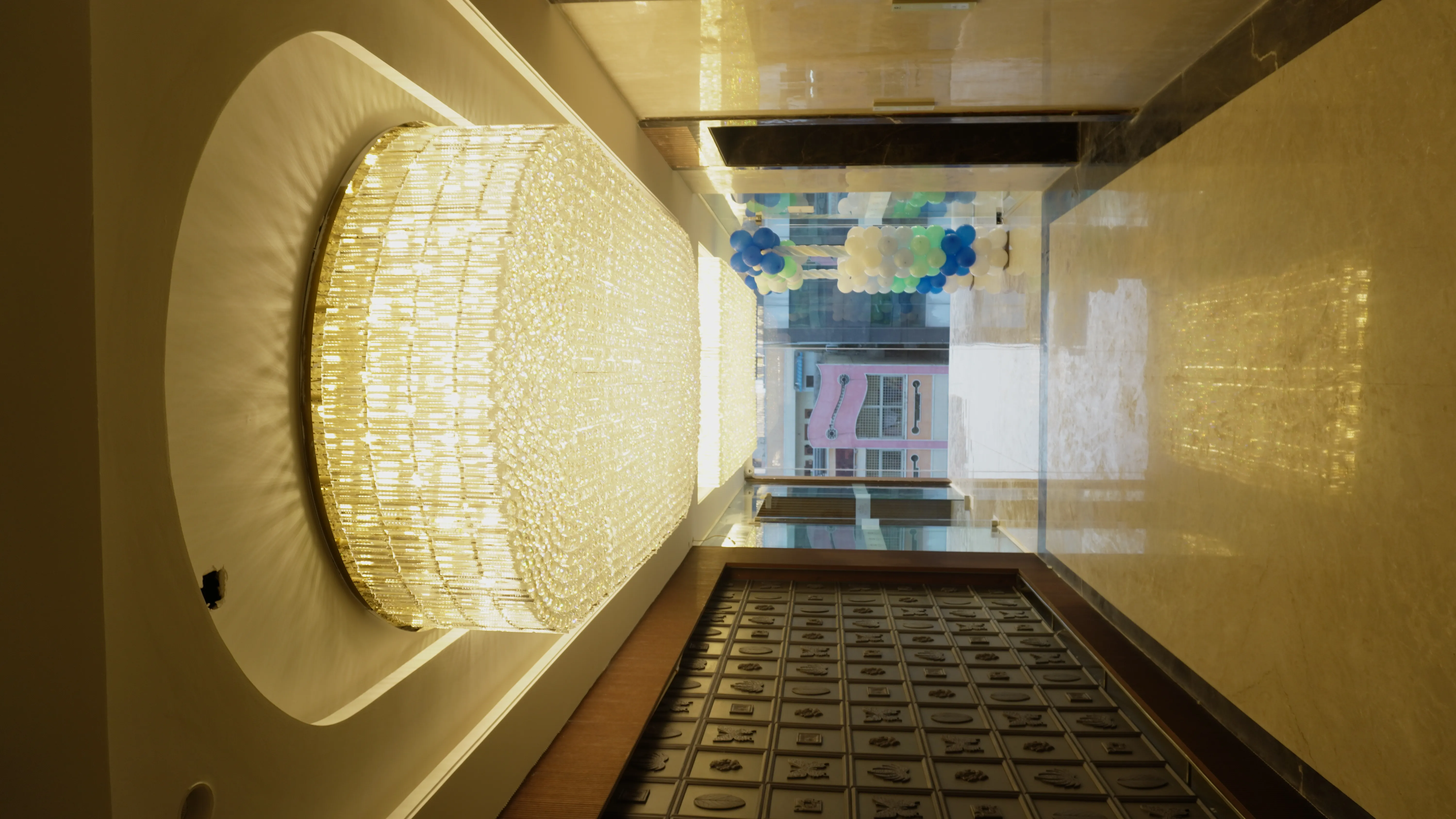 Horizontal image of a vibrant coral reef underwater with colorful fish swimming